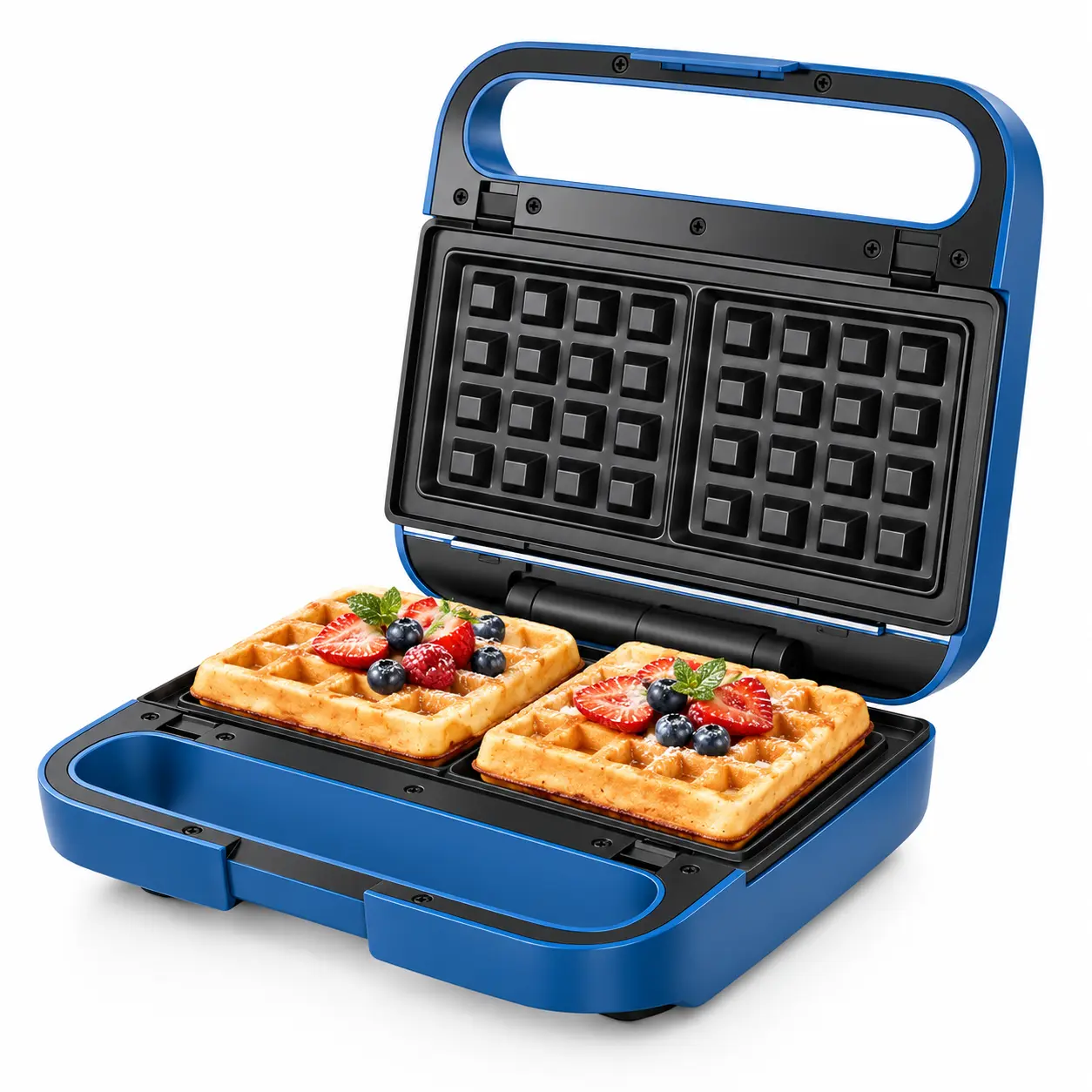 Sunvivi Pro 3-in-1 Nonstick Sandwich Maker - 850W Electric Panini Press Grill Home Appliance, Nonstick Waffle Maker with Removable Plates, Tempered Glass Top, Cool-Touch Handle, Compact Size Stainless Steel for Dormitories, Apartments, Thanksgiving