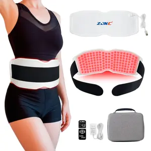 ZJKC Silicone Red Light Therapy Pad – Large 48x18cm Belt with 660nm 850nm 940nm LEDs, Food-Grade Silicone, Adjustable Timer 1-60 Min, 4 Power Levels, Plug-in, Home Use for Back Waist Legs, FDA-Cleared day special gift panel infrared