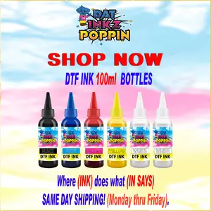 DTF INK for Epson ET-8550 (BK-C-M-Y-WH) 100ml (6) Bottle Set DTF INK for Epson ET-8550 (BK-C-M-Y-WH) 100ml (6) Bottle Set