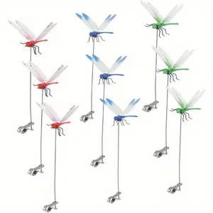 4-piece dragonfly clips, 3D dragonfly garden decoration items, anti-dragonfly stack, dragonfly honey-eater stack, deer and horse dragonfly repellent device, indoor and outdoor garden bird and dragonfly scare for quails