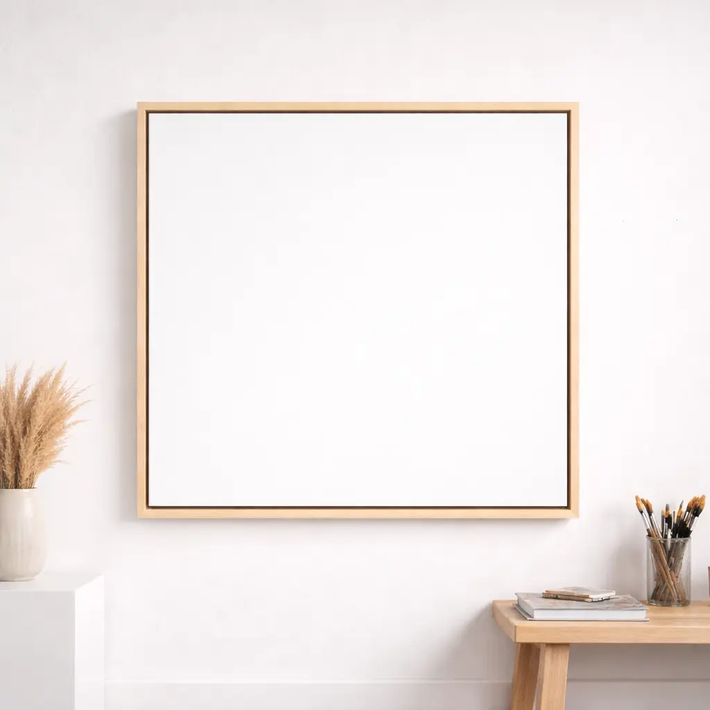 30x30″ Pre-Framed Blank Canvas for Artists – Ready to Hang, Made in the USA