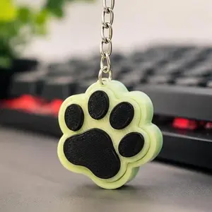 3D Printed Paw Fidget Clicker Keychain | Cute Sensory Toy | ADHD Anxiety Relief | Cat Lover Gift | Stress Relief Gadget