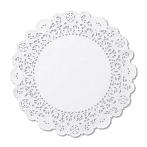 Hoffmaster HFM 500239 Paper Round Lace Doilies, 12 in, with Lace Detail, Round Shape