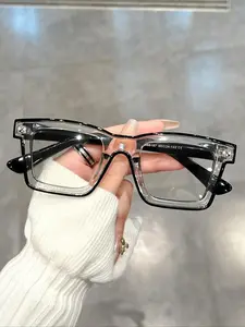 Blue Light Glasses for Men/Women, Square Frame Blue Light Eyeglasses, Summer Travel Essentials, Fashion Eyeglasses for Work, Daily, Perfect for Student, Stylish Square Frames