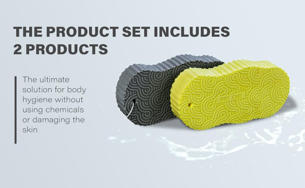 2PCS 3D Ultra Soft Exfoliating Bath Sponge, Gentle Deep Cleansing Body Scrubber for All Skin Types, Reusable & Durable Skin Peeling Sponge for Kids & Adults