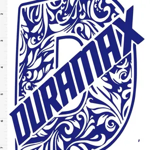 Customizable Leather Pattern Duramax Car Decal