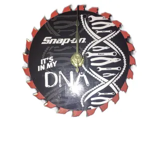 Snap On Tools it's in My DNA Clock with 4 1/2" Saw Blade