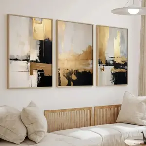 3pcs Vintage Abstract Nordic Wall Art, Mdf Material, Modern Minimalist Artistic Design, Creative Decorative Paintings, Home Decoration