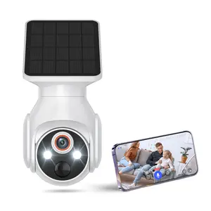 1080p WiFi Security Camera with Solar Panel, Wireless Outdoor, Camera for Home Security, Battery Powered, Pan Tilt, AI Motion Detection, Night Vision, 2-Way Talk, IP65, Cloud Storage, Human Detection, 2.4GHz Only
