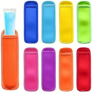 Set of 8 I Pop Casing, I Pope Neoprene Insulated Casing, Frozen Popsicle Casing, Colored Popsicle Casing, Reusable Washable Popsicle Casing, Service Supplies Additions