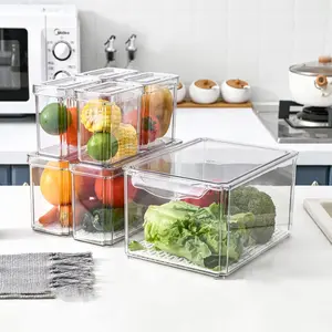 RYCTECH 10-Piece Stackable Fridge Organizer Set | Clear BPA-Free Bins with Lids | Space-Saving Refrigerator Storage for Drinks, Produce & Snacks | Modular Kitchen Organization System, Dealsforyoudays