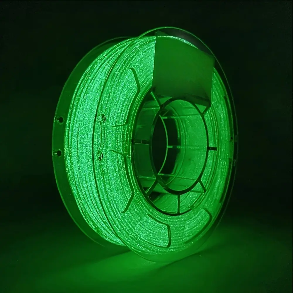 1 Roll 3D Printer Filament, 1.75Mm Glow in The Dark Green And Blue, Soft PLA Flexible 3D Printing Filament, Best with UV Lamps, 200G Spool, Dimensional Accuracy +/- 0.02 Mm, Fit Most 3D Printers