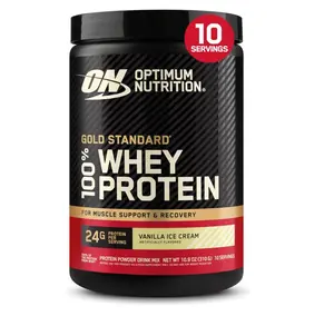 Optimum Nutrition Gold Standard 100% Whey Protein Powder, Vanilla Ice Cream, 0.68 Pound (Pack of 1)