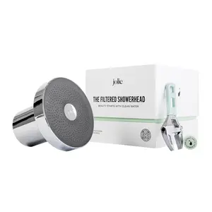 Jolie Skin Co Filtered Showerhead Modern Chrome PureSpa Pro Elite Advanced Multi-Stage System for Softer Skin Silkier Hair Spa-Level Pressure Ultimate Luxury