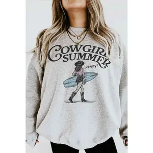 PLUS SIZE COWGIRL SUMMER GRAPHIC SWEATSHIRT oversized  sweatshirt sweatshirts  women