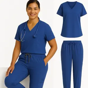 Blossom Essential Scrub Set – Jogger Pants & Stretch Fit (Multiple Colors)