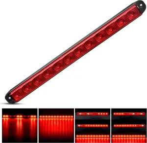 Nilight LED Trailer Light Bar 16Inch 12 LED Red Running Brake Sequential Turn Signals Tail Light Waterproof Rear Maker ID Bar for 12V Trailer Boat Truck RV light bar sequential amber   dealsforyoudays