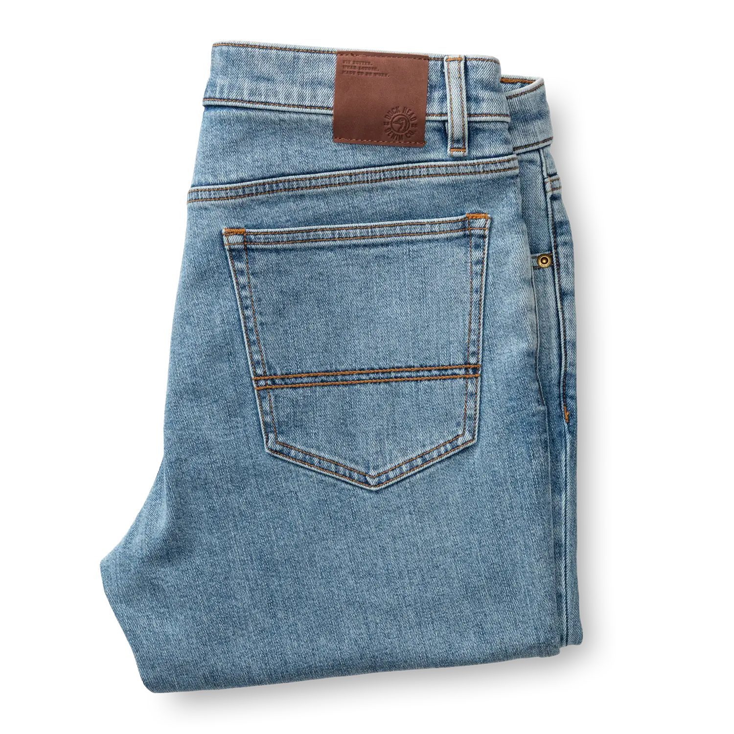 SLIM STRAIGHT FIT LIGHT WASH DENIM