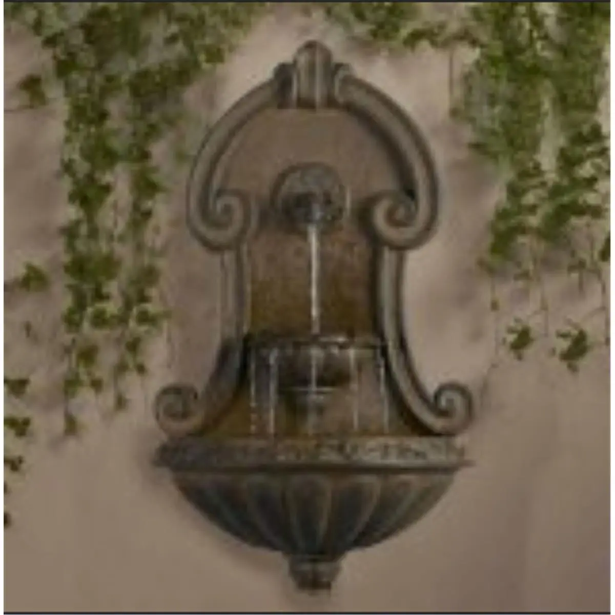 Muro Elegante Copper Finish Corded Wall Fountain - 110Volt Resin-Polyresin Outdoor Landscape Fountain, Durable Construction, Weatherproof, Dual-Use Indoor-Outdoor Decor