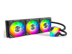 MONTECH HyperFlow ARGB 360 - AIO CPU Liquid Cooler, Supports Intel LGA 1851/1700, AMD AM5/AM4, Enhanced 3100RPM Water Pump Design, 3X Metal Pro 12 ARGB Ultimate Cooling Fans - Black