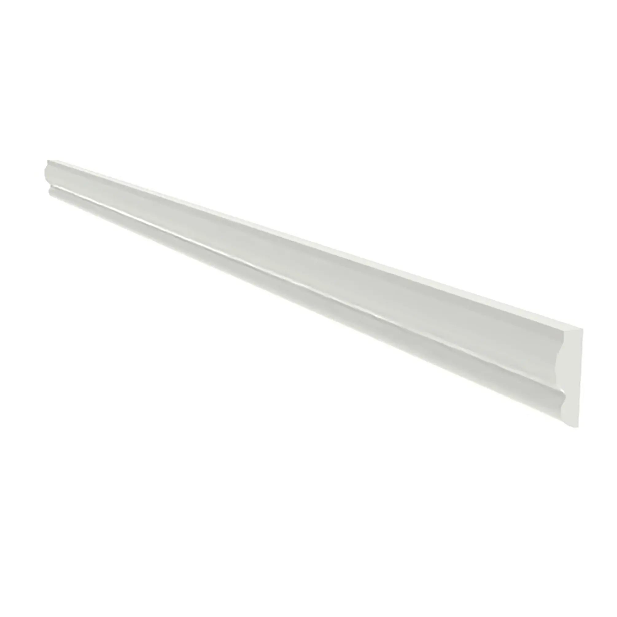8 x 0.8 Premium MDF Crown Molding Trim - Custom Length, White-Primed 10252