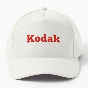 Retro Kodak Logo Text Only Design on a Quality Twill Cap Hat  Perfect for Photography Enthusiasts and Fans of the Iconic Kodak Brand
