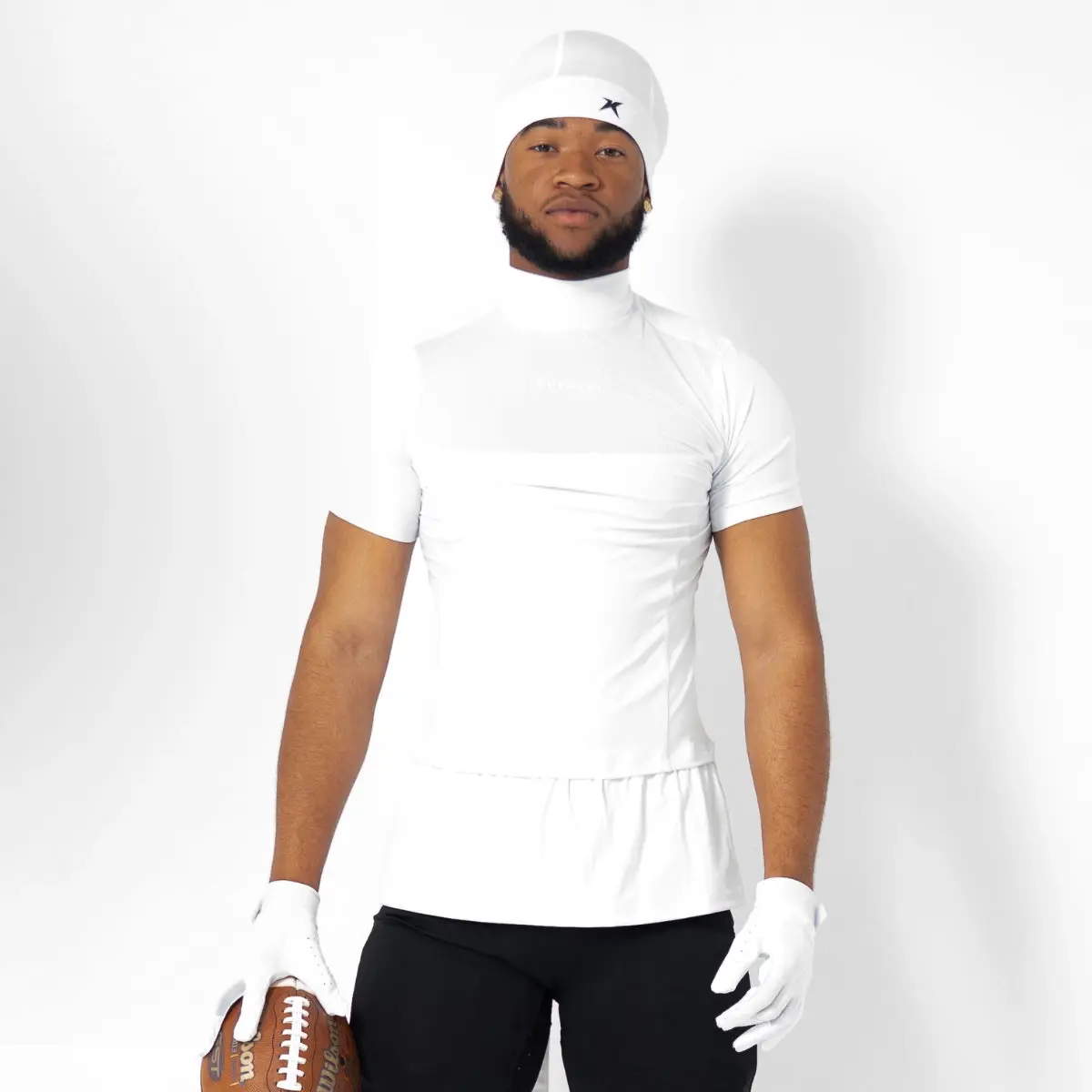 Top Short Sleeve Turtleneck Compression Slim Fit Quick Dry Breathable Stretchy Moisture Wicking Sports Base Layer Athletic Gym Running Training Men Women