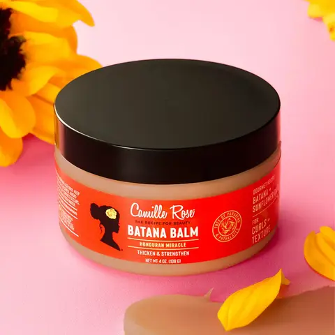 Camille Rose Pure Batana Oil Honduran Miracle Balm, 4 oz,  Moisturizing Hair Balm, Locks in Moisture, Softness, for Curly, Coily & Textured Hair