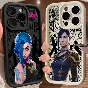 League-Legends Arcane Jinxs Vi Artelsia Case For iPhone 16 17Pro Cases iPhone 15 14 13 12 Mini 11 Pro Max 16 Plus XS X Phone Cover