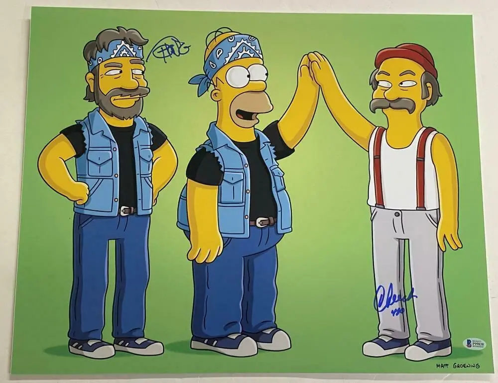 Cheech Marin & Tommy Chong Authentic Autographed 16x20 Photo #3