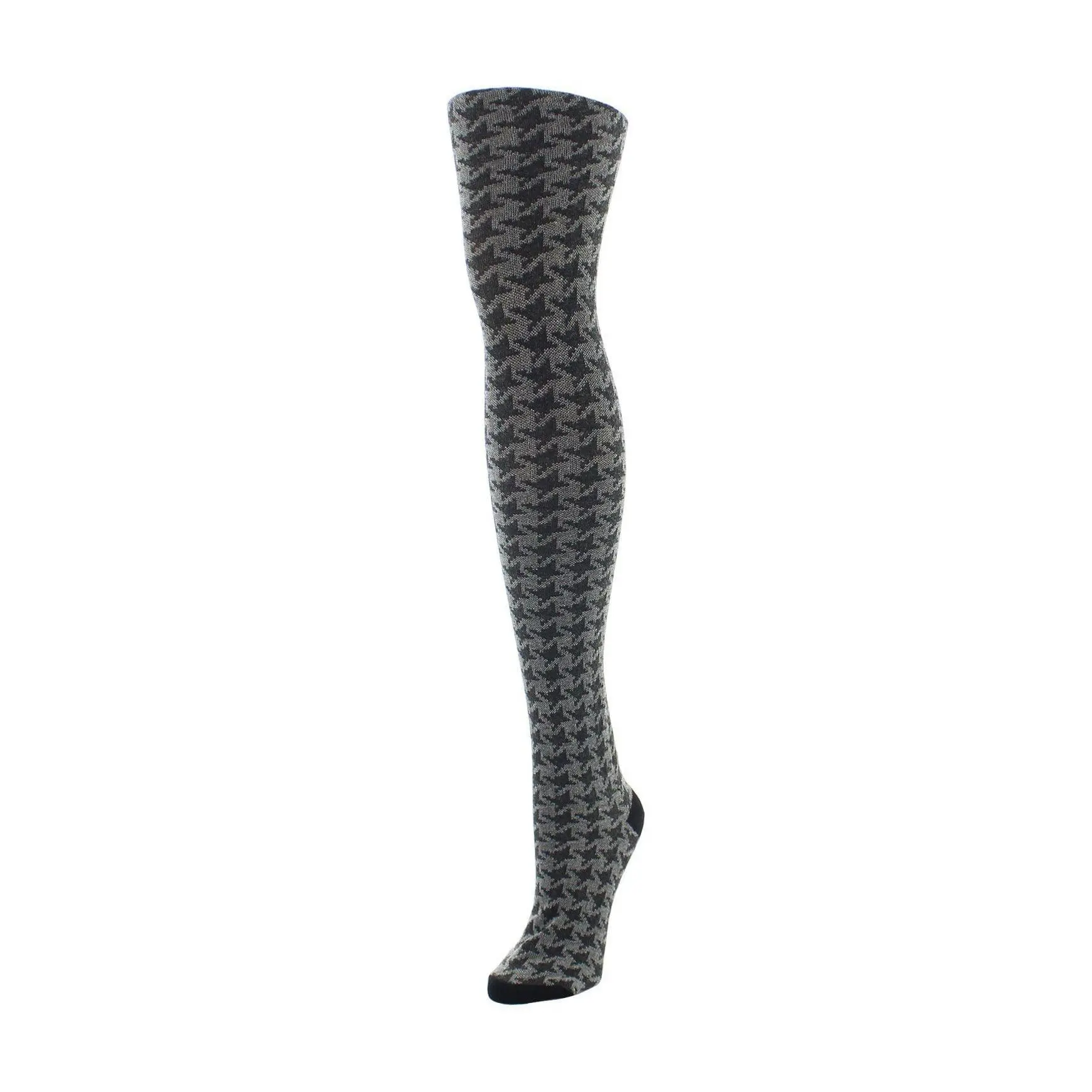 Memoi Houndstooth Patterned Sweater Tights