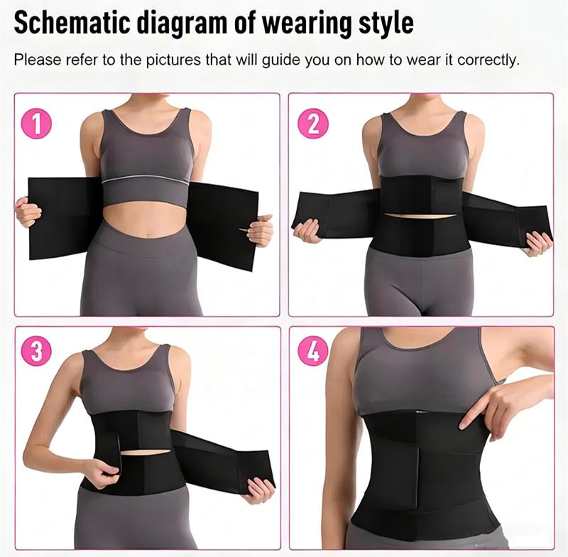 Women's Sheath Waist Trainer Body Shaper Flat Belly Cincher Sweat Workout Girdle Hot Modeling Belt Corset for Enhanced Shape & Support