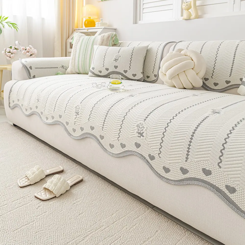 Creamy Cool Sofa Cushion, Anti-Slip, Breathable Sofa Seat Pad, Home Decor Sofa Protector, All Seasons Reusable