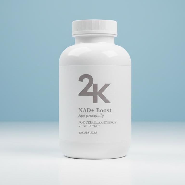 24k Premium NAD+ Boost Vegetarian Capsules for Cellular Energy & Cognitive Clarity 30 Count Enhances Metabolism & Mitochondrial Function Natural Fuel Supplements Edible Dietary Healthcare - Fitness