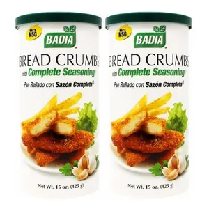 BADIA Complete Seasoning Bread Crumbs, 15 oz, Pack of 2 - US Packaged Food for Meals