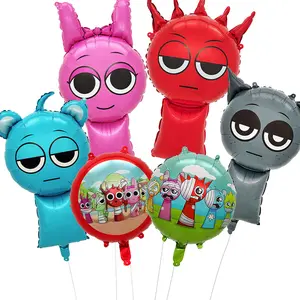 6Pcs Sprunki Balloons, Video Game Themed Party Supplies Balloons Set