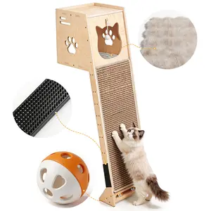 Cat Tree, Cat Window Perch with Scratching Pad, Climbing TreeInclude Hammock Cat Ladder with Cat House, Cat Treewith Cat Playing Balls and Grooming brushes