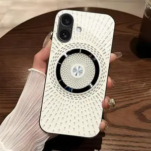 Perfect tech gift! Luxury Magnetic Phone Case for iPhone 16 Plus, Sleek Geometric Design for Men & Women — 975