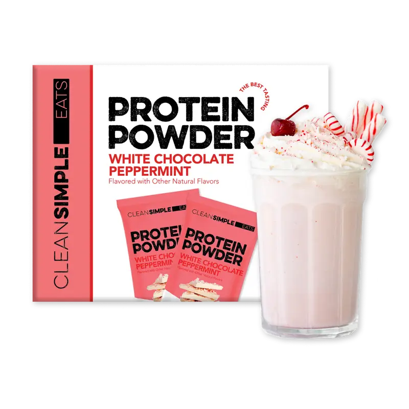 Protein Powder: White Chocolate Peppermint (10 Single Serving Stick Packs)