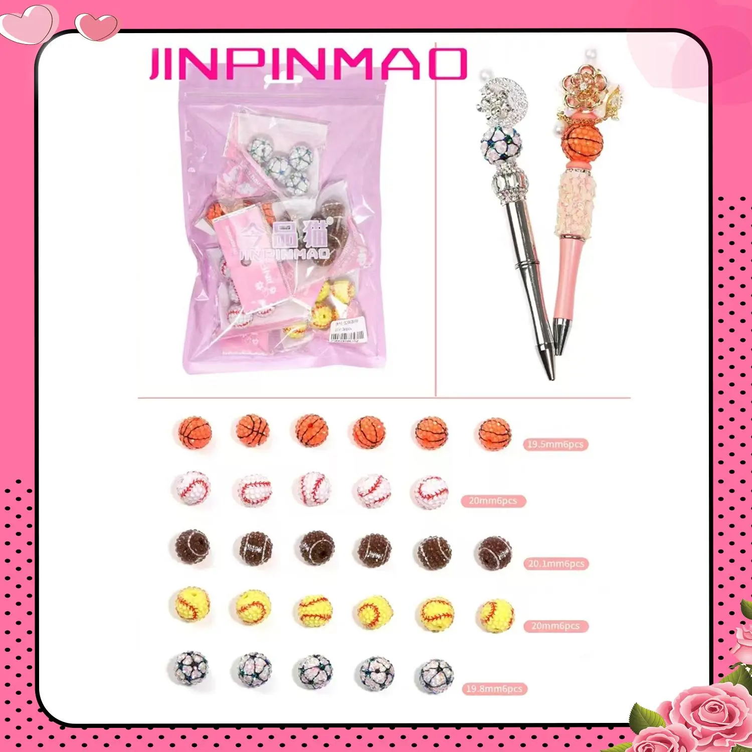 SZ003022 Ball-shaped beads(30pcs)