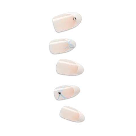Impress Design No Glue Fake Press On Nails - Hearty | Design, White, Medium, Almond, Manicure