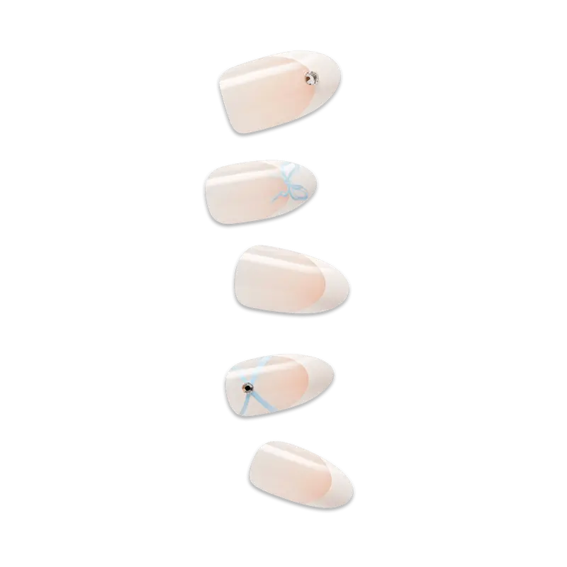 Impress Design No Glue Fake Press On Nails - Hearty | Design, White, Medium, Almond, Manicure