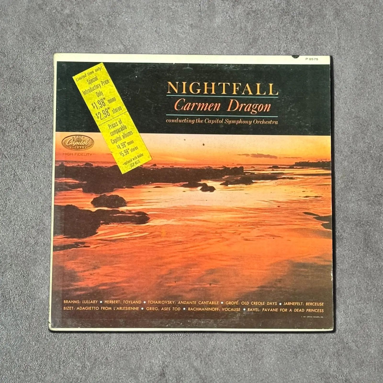 Carmen Dragon “Nightfall” Vintage Record Vinyl
