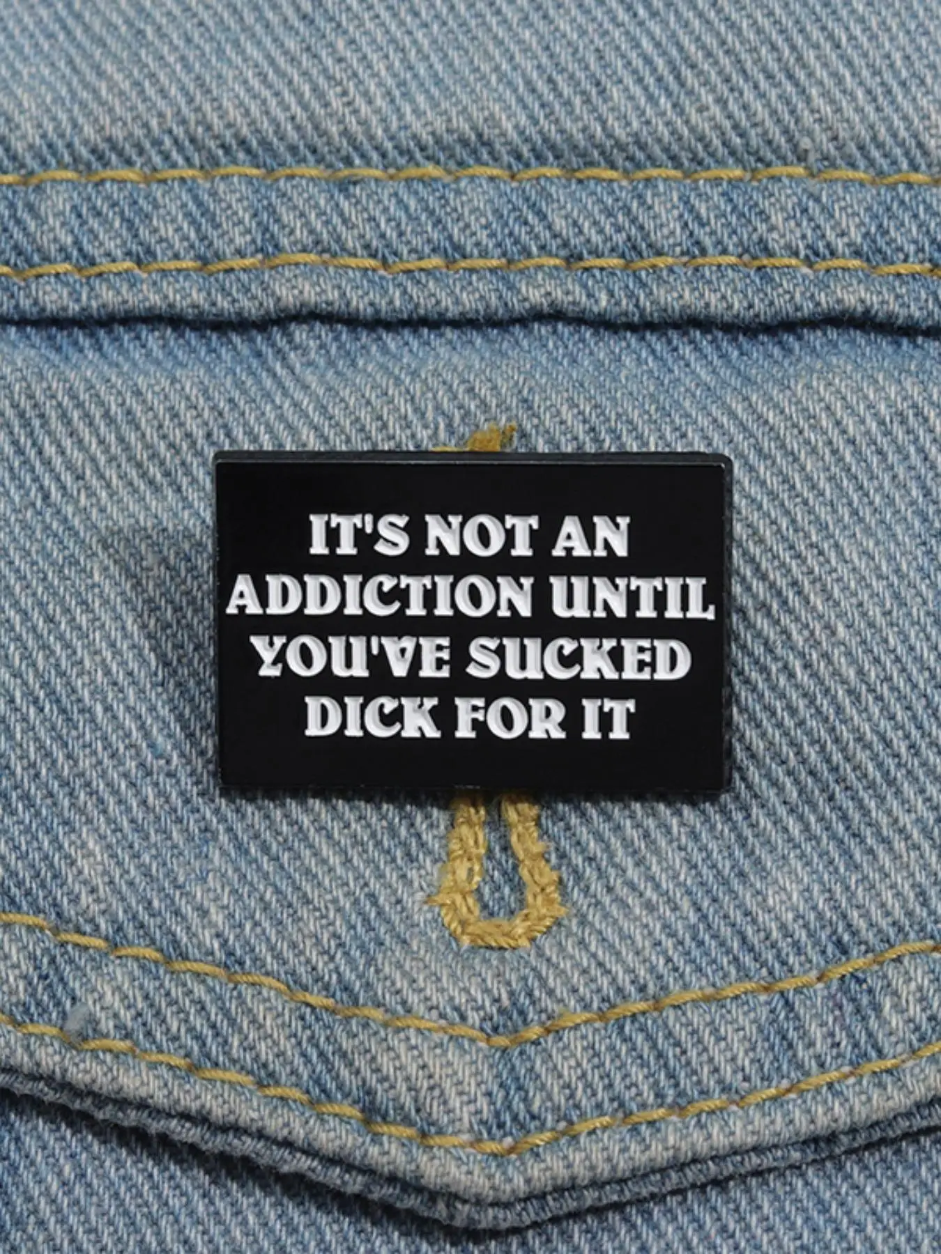 Fashion Slogan Letters Design Brooch, Cute Rectangle Shaped Badge for Clothes & Backpack & Hat Decor, All-match Clothes Accessories for Men, Girl Acce