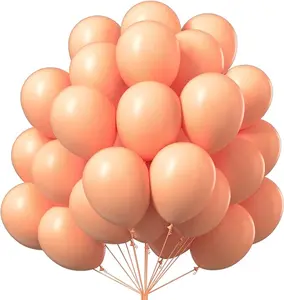PartyWoo Peach Balloons 50pcs 12 Inch Light Orange Latex Helium Balloons for Wedding Baby Shower Bridal Shower Bachelorette Anniversary Engagement Graduation Birthday Party Decorations Orange-Y21