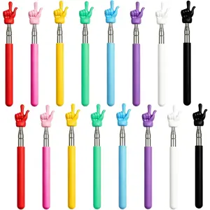 16 count Telescopic Teacher Pointer Finger Pointer Stick for Teachers  Presenter, Extends to 21.7 Inches (8 Colors)