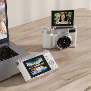 1080P HD Flip Screen Digital Camera with 2.4'' Large LCD, 16X Zoom & Built-In Flash - Beauty Filters, Long Battery Life, Portable HD Videographer Camera Suitable for Vlogging, Selfies, YouTube, Smartphones (//)