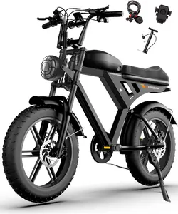 MOVCAN V30/V30 max Electric Bike for Adults, 1500W Peak Power, 28-32MPH Fast E-Bike with Full Suspension, 48V 15.6Ah Removable Battery, 70 Miles Range, 20" Fat Tires, Dual Disc Brakes, 7-Speed, LED Headlight, UL 2849 Certified Off-Road Ebike SpringStateme