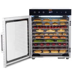 VEVOR Electric Food Dehydrator Machine,  800W Electric Food Dryer, 10 Stainless Steel Trays, with Digital Adjustable Timer & Temperature for Jerky, Herb, Meat, Beef, Fruit, Dog Treats and Vegetables