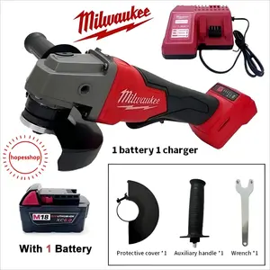 Milwaukee M18 Brushless 125mm Angle Grinder, Cutting and Grinding for Metal Fabrication and Construction, Rapid Stop Braking Grinder with Paddle Switch